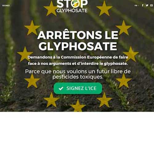 Notre partenaire Générations Futures vous encourage à signer la pétition européenne (ICE) contre la ré-homologation du glyphosate. Notre partenaire Générations Futures vous encourage à signer la pétition européenne (ICE) contre la ré-homologation du glyphosate.