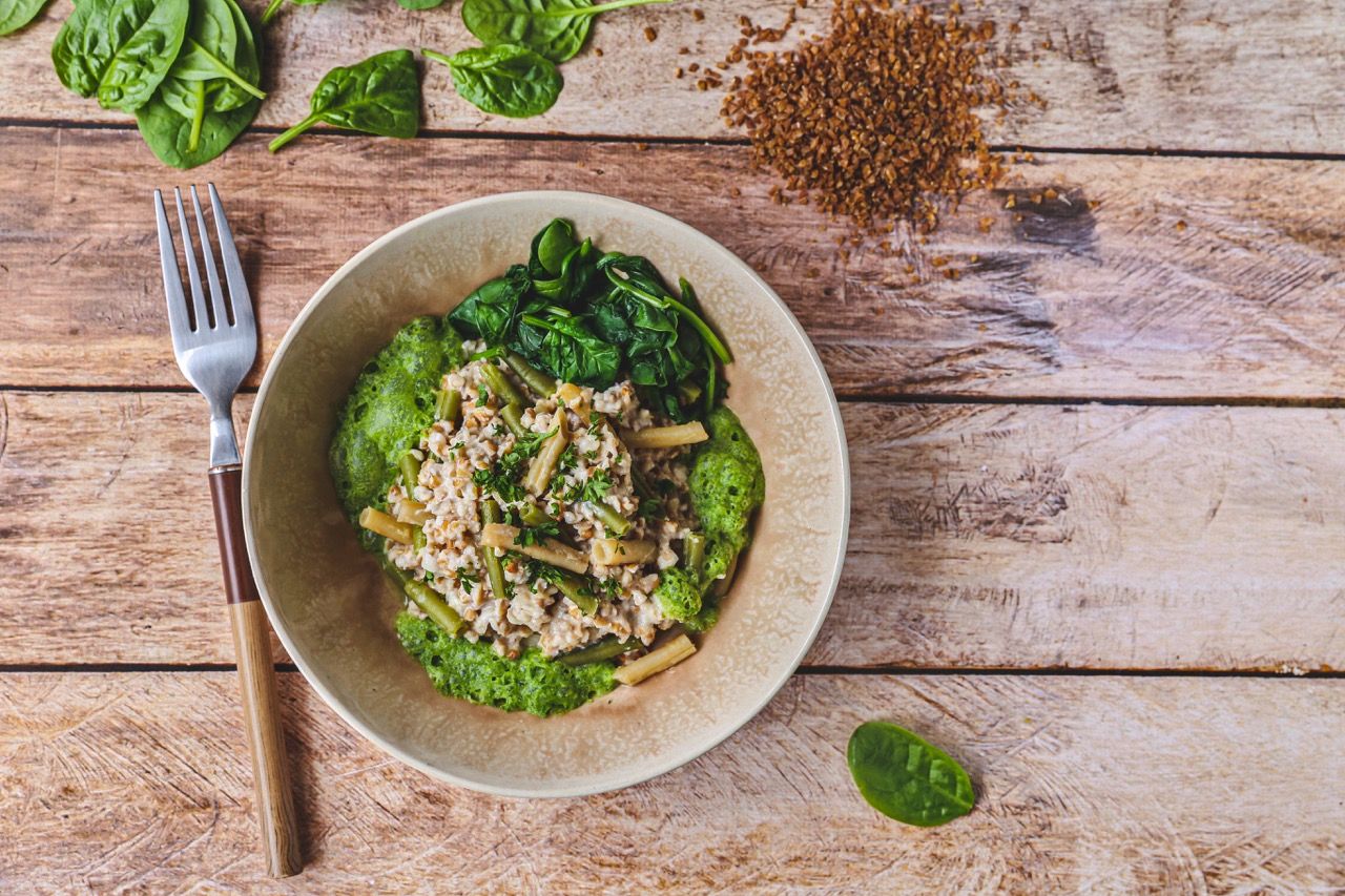 Risotto d'épeautre aux haricots par Priméal