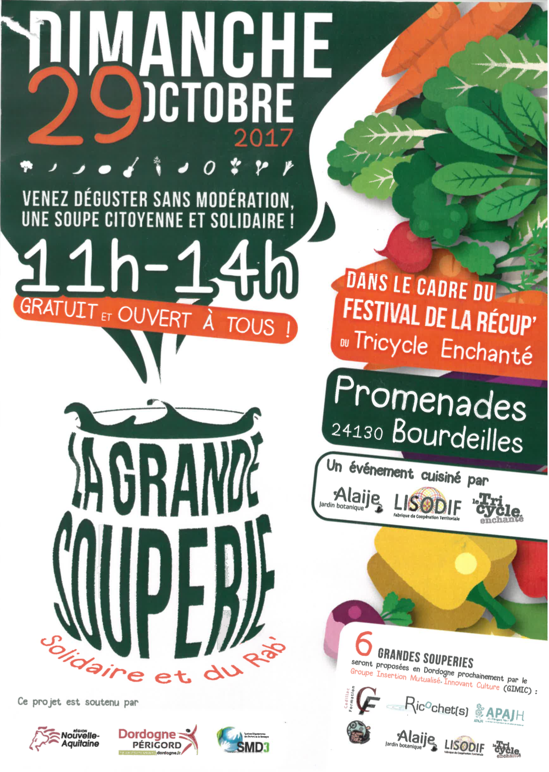 Dimanche 29 octobre, La Grande Souperie à Bourdeilles