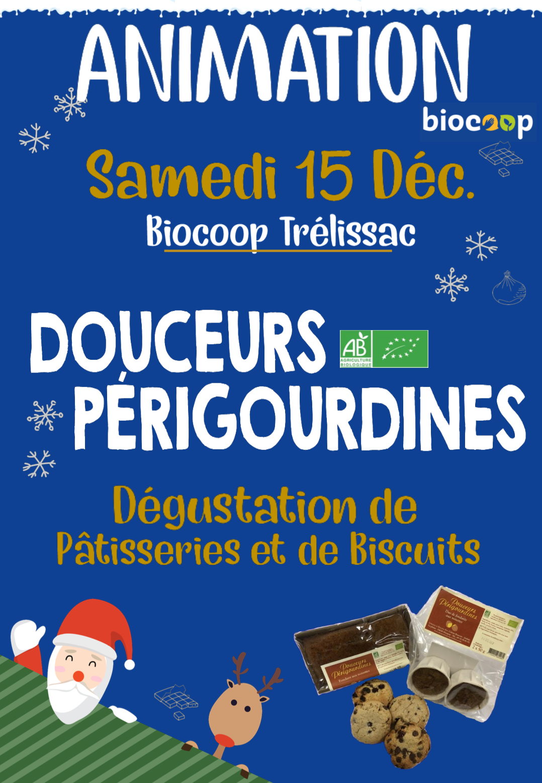 Dégustations de pâtisseries et biscuits samedi 15 décembre
