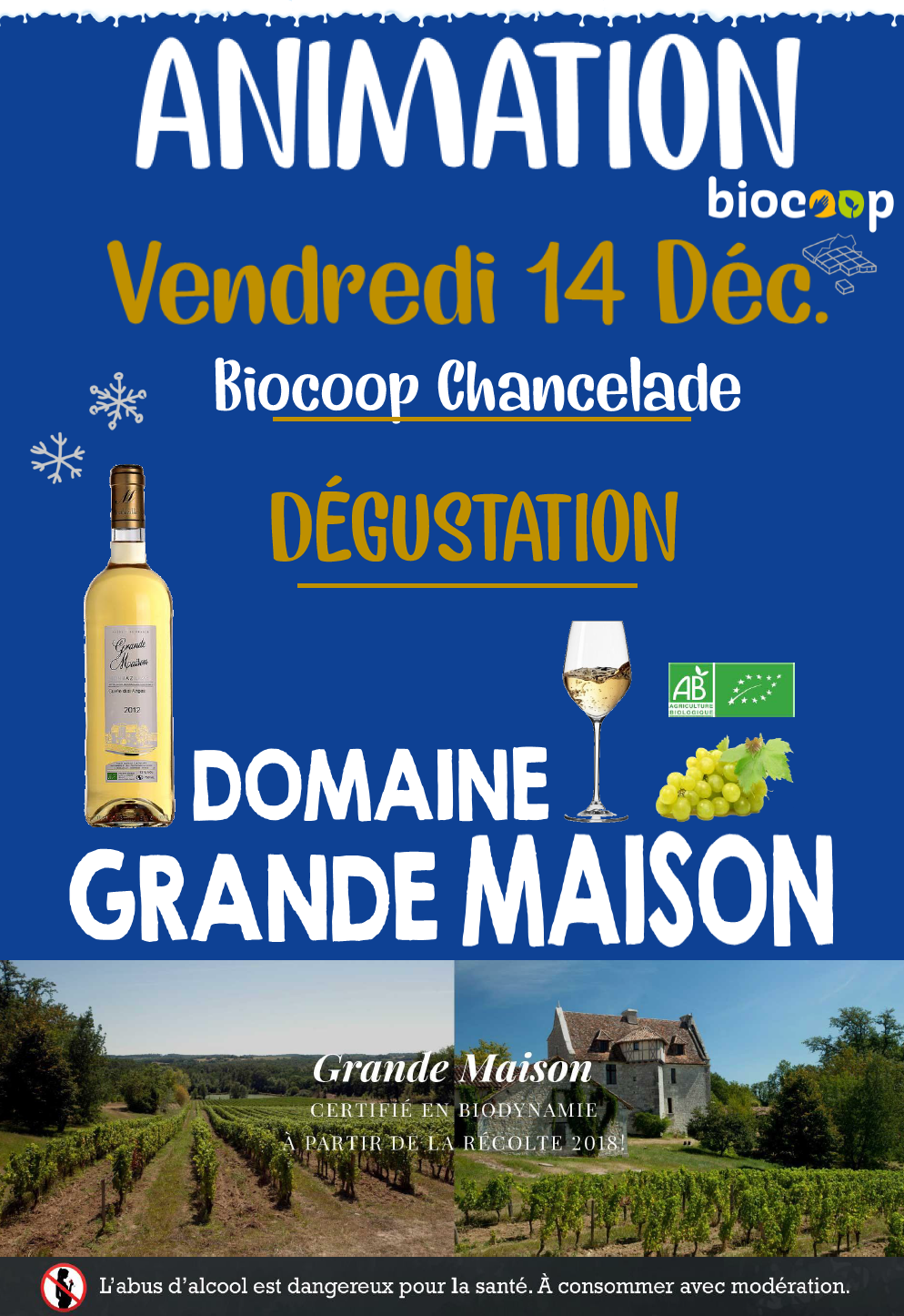 Dégustation de vin jeudi 20 décembre