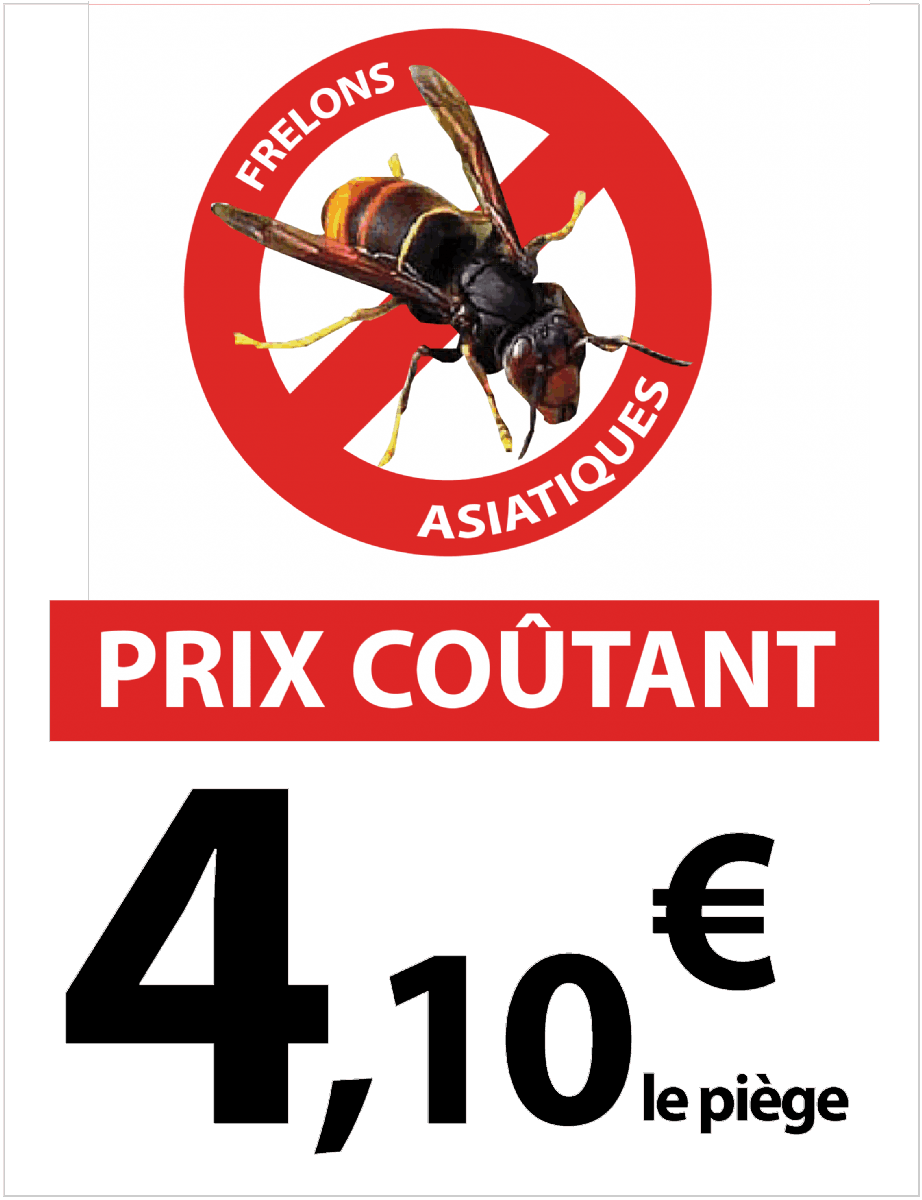 PIEGES A FRELONS EN VENTE A 4,10 € (PRIX COUTANT) DANS VOS BIOCOOP.